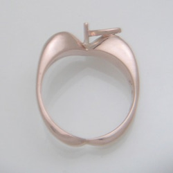 大人気！かわいい”りんごの指輪”ピンクシルバー　src974 3枚目の画像