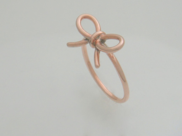 ピンクゴールド”リボンの指輪” 2枚目の画像