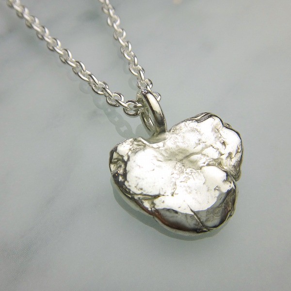 ”ハンドメイド”SILVERハートペンダント No.00194522