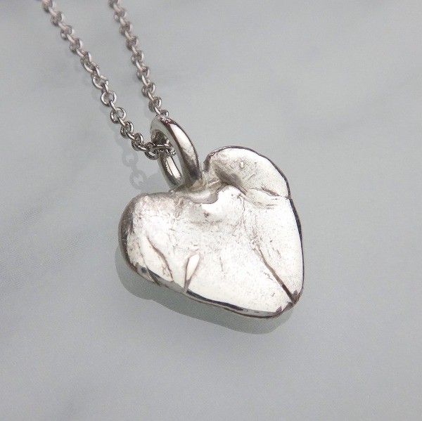 ”ハンドメイド”SILVERハートペンダント No.00194525