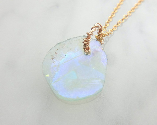 ローマングラス＆K14GFペンダント No.00194511 ネックレス・ペンダント