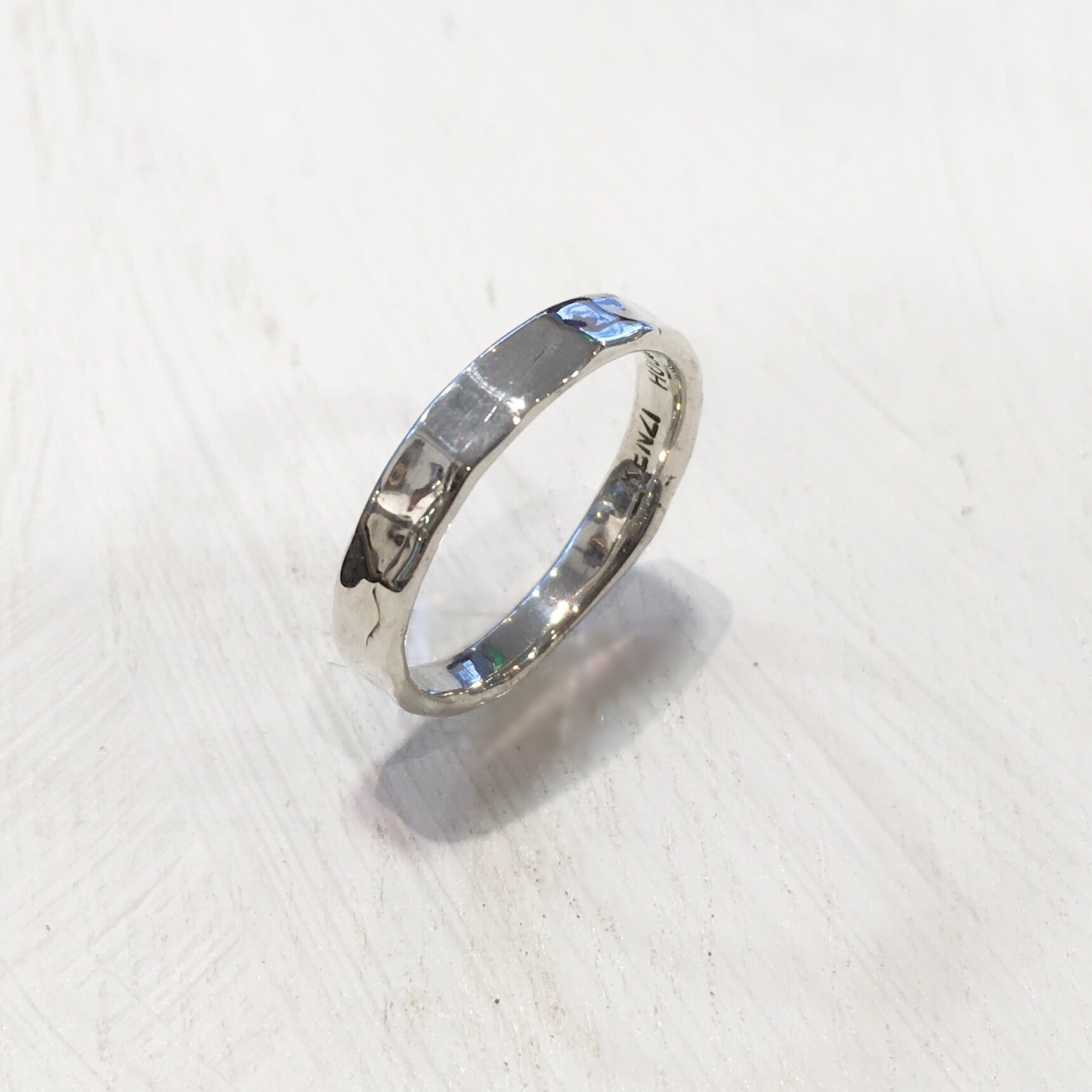 【S】槌目模様リング silver925 B019