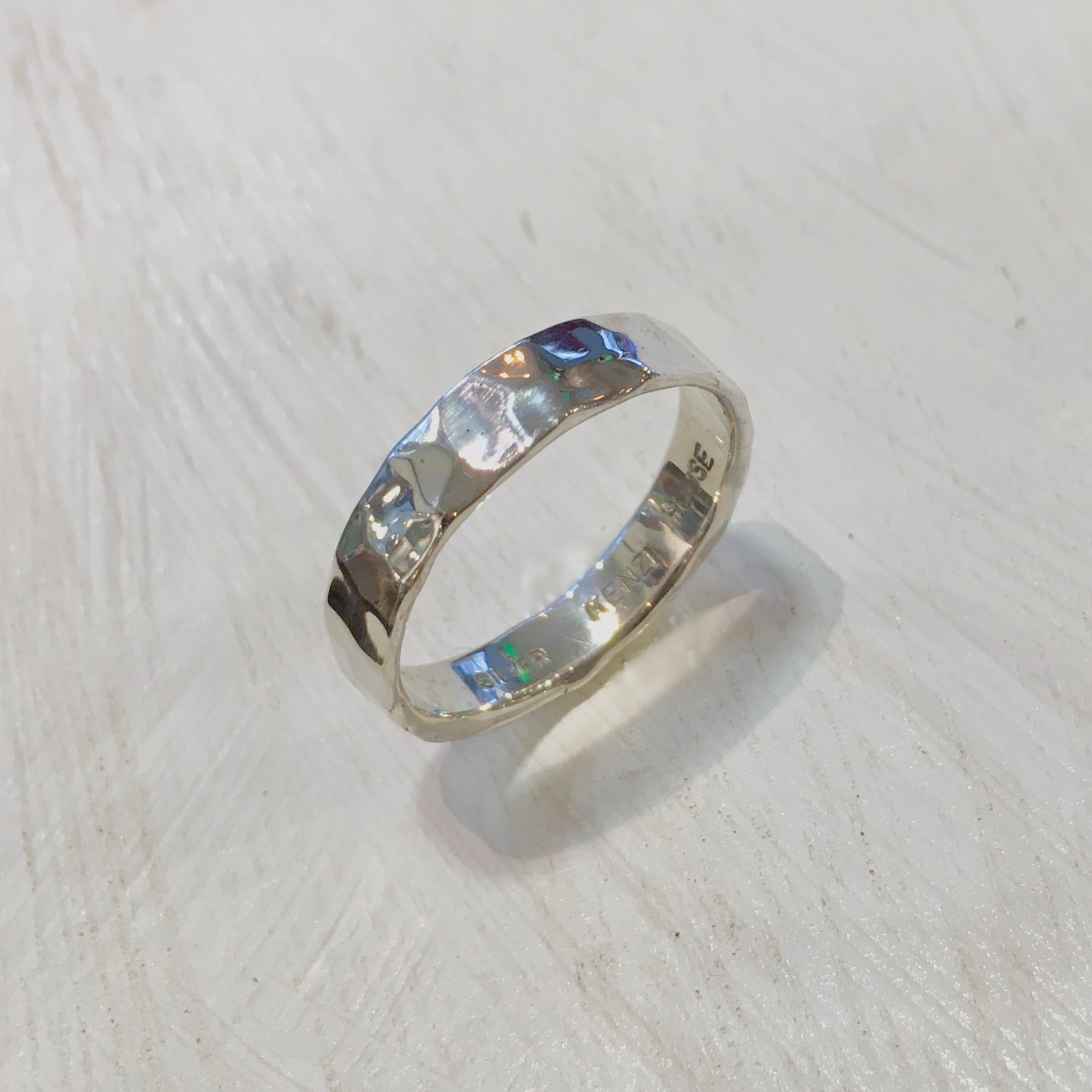 【M】槌目模様リング silver925 B020