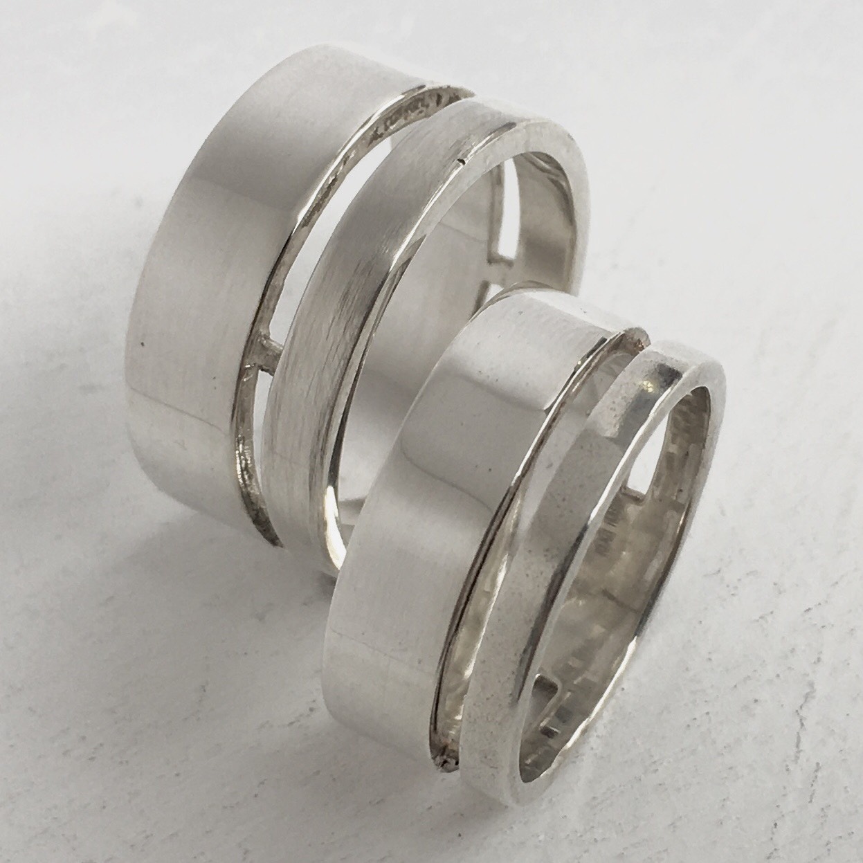 幅広透かしの平打ちペアリング / silver925 / src2785.86 / ケンジハウス