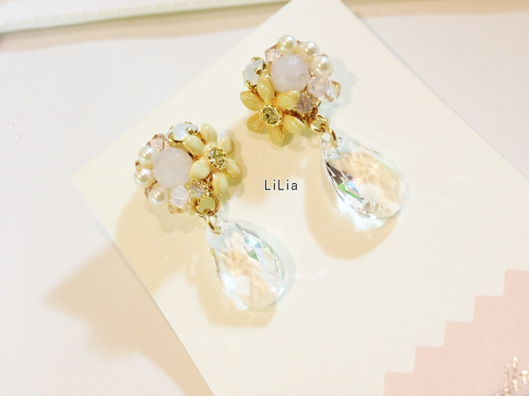 再♥LiLia♥ﾌﾜﾗｰブーケピアス 5枚目の画像