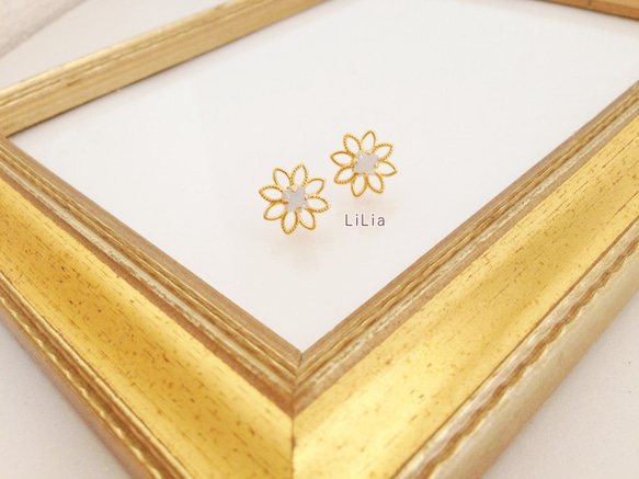 LiLia♡ S/S colection♪♪ 　antique gold flower ver.white 2枚目の画像