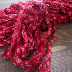 *♥*Silk Chiffon Sari Ribbon Kanoko*♥* 3枚目の画像