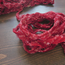 *♥*Silk Chiffon Sari Ribbon Kanoko*♥* 2枚目の画像