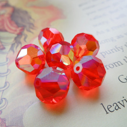 *♥Vintage Swarovski Crystal Beads Art 39 Hyacinth AB 2ps*♥* 3枚目の画像