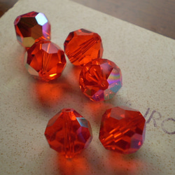 *♥Vintage Swarovski Crystal Beads Art 39 Hyacinth AB 2ps*♥* 4枚目の画像