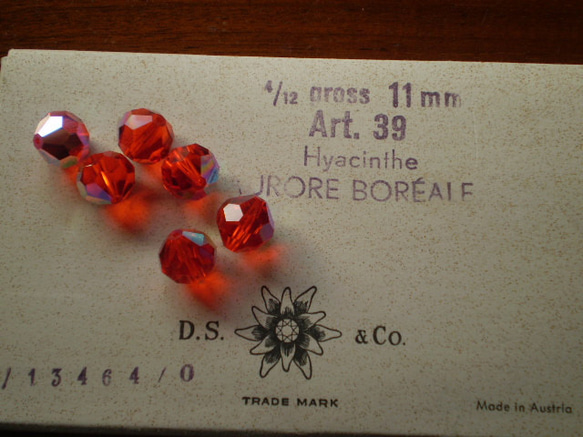 *♥Vintage Swarovski Crystal Beads Art 39 Hyacinth AB 2ps*♥* 5枚目の画像