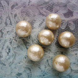 *♥Miriam Haskell Japanese Vintage Glass Pearls Cream 6pcs♥* 3枚目の画像