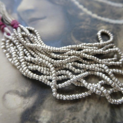 *♥*French Antique Metal Seed Beads Twisted Silver*♥* 5枚目の画像