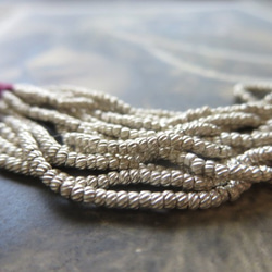 *♥*French Antique Metal Seed Beads Twisted Silver*♥* 4枚目の画像