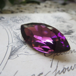 *♥Vintage Swarovski Crystal Stone 4227 Navette Amethyst♥* 4枚目の画像