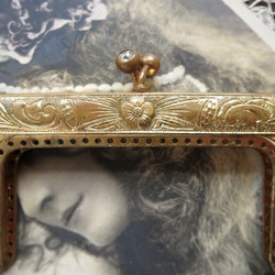 *♥Art Nouveau Antique Purse Flame Gold アールヌーボー 口金♥* 4枚目の画像