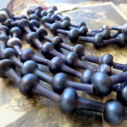 *♥Antique French Souffle Glass Beads Smoky Indigo Blue*♥* 4枚目の画像