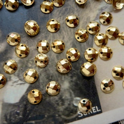 **♥Antique French Metal Sequin Yellow Gold 30pcs♥** 3枚目の画像