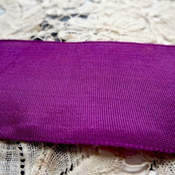 *♥*Antique French Silk Grosgrain Ribbon Purple Peony 紫牡丹*♥* 3枚目の画像