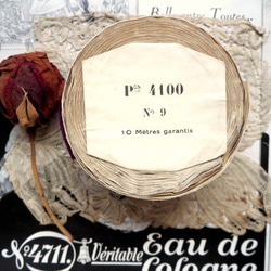 *♥*Antique French Silk Grosgrain Ribbon Purple Peony 紫牡丹*♥* 4枚目の画像