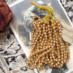 *♥Antique Souffle Glass Beads Semi Matte Gold*♥* 4枚目の画像