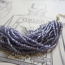 *♥*Czech Vintage Faceted Seed Beads 青藤色*♥* 4枚目の画像