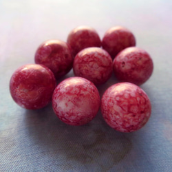 *♥*Vintage West German Rose Red Picasso Beads 4pcs*♥* 2枚目の画像