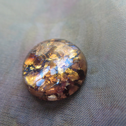 *♥*Vintage Czech Glass Fire opal Cabochon Round Purple*♥* 3枚目の画像