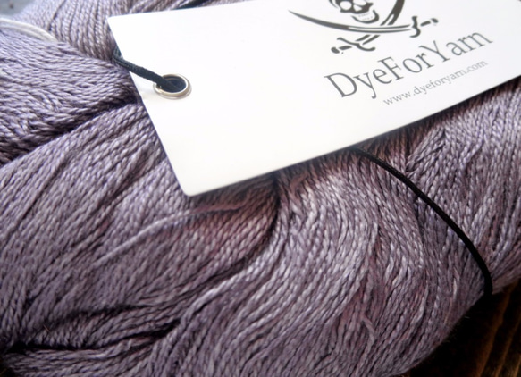 *♥DyeForYarn Silk Fine Lace Yarn シルク ファインレース糸 藤鼠♥* 3枚目の画像