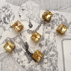 *♥Special Rare Vintage Swarovski Crystal Square Champagne♥* 5枚目の画像