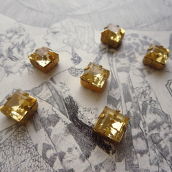 *♥Special Rare Vintage Swarovski Crystal Square Champagne♥* 4枚目の画像