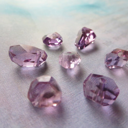 *♥*Amethyst with Smoky Quartz Beautiful cut Beads*♥* 1枚目の画像