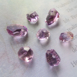 *♥*Amethyst with Smoky Quartz Beautiful cut Beads*♥* 2枚目の画像