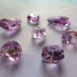 *♥*Amethyst with Smoky Quartz Beautiful cut Beads*♥* 3枚目の画像