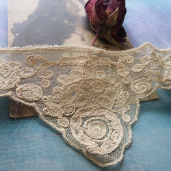 *♥*Antique Calais lace Handmade Lace Tea Cream*♥* 3枚目の画像