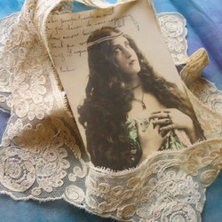 *♥*Antique Calais lace Handmade Lace Tea Cream*♥* 6枚目の画像