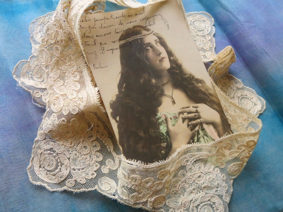 *♥*Antique Calais lace Handmade Lace Tea Cream*♥* 6枚目の画像