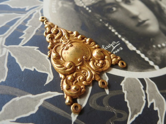 *♥*Rococo Vintage Chandelier Russian Gold Plate*♥* 3枚目の画像