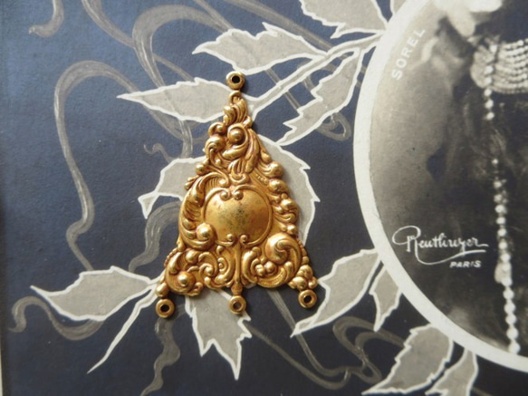 *♥*Rococo Vintage Chandelier Russian Gold Plate*♥* 2枚目の画像