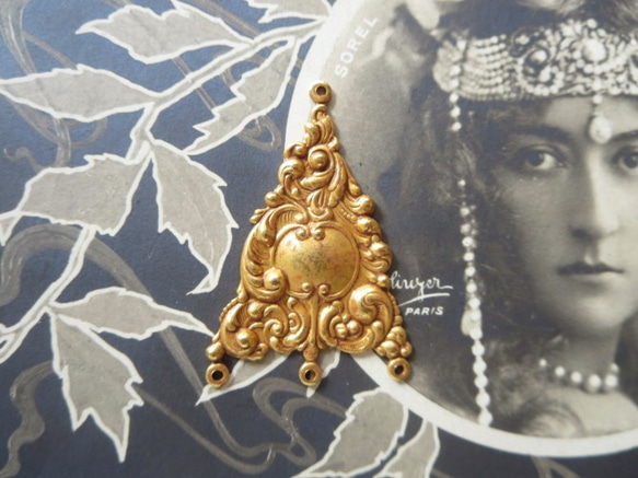 *♥*Rococo Vintage Chandelier Russian Gold Plate*♥* 5枚目の画像