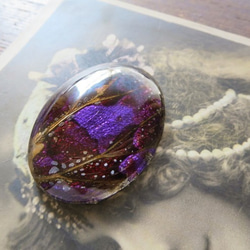 *♥*Butterfly Wing Cabochon Violet Bronze*♥* 2枚目の画像