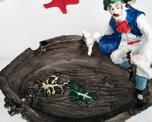 アンティーク 雑貨 灰皿 ひと息休憩海賊灰皿 アメリカン その他