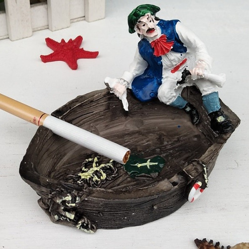 アンティーク 雑貨 灰皿 ひと息休憩海賊灰皿 アメリカン その他