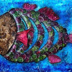 驚く魚　絵画 0_a51ec60e70183a634d385dd18723