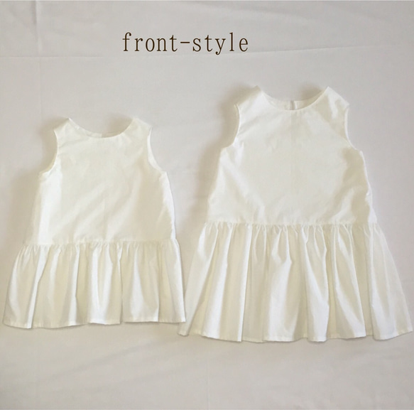 定制的訂單全白色低腰裙聚集〜size80 130 第2張的照片