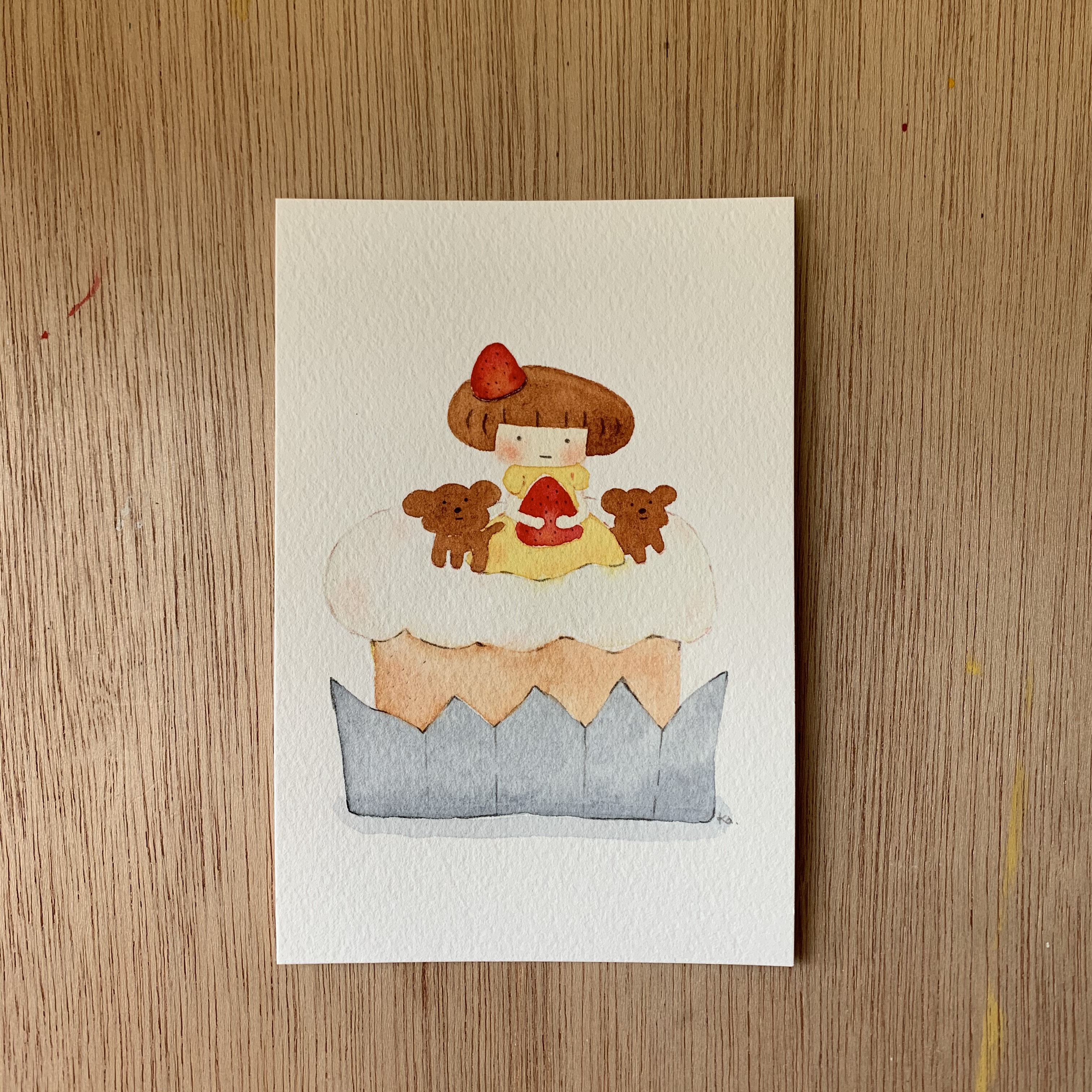 「カップケーキ」　原画　送料無料