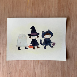 おばけはだあれ」ハロウィン 原画 送料無料 イラスト pukkoa_kats 通販 