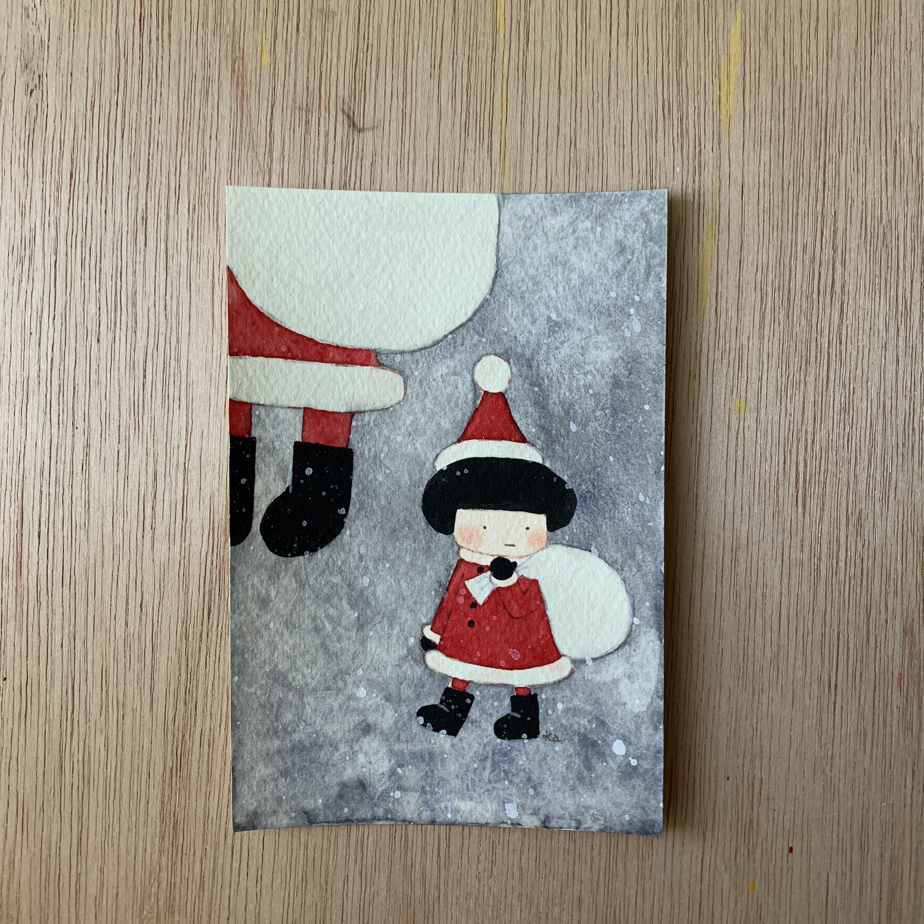 「雪の降る夜」原画　送料無料