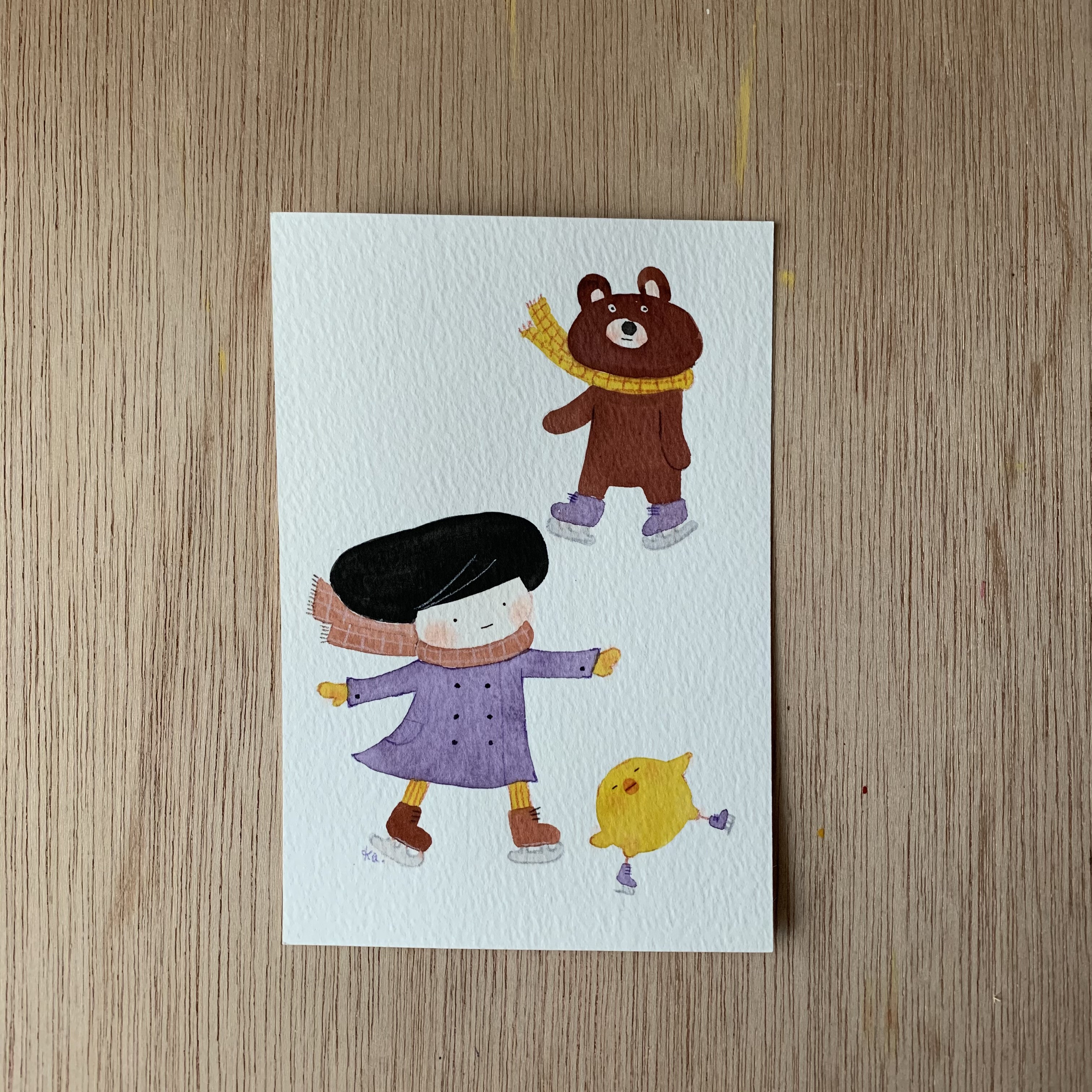 「ice-skate」原画　送料無料 13,680円