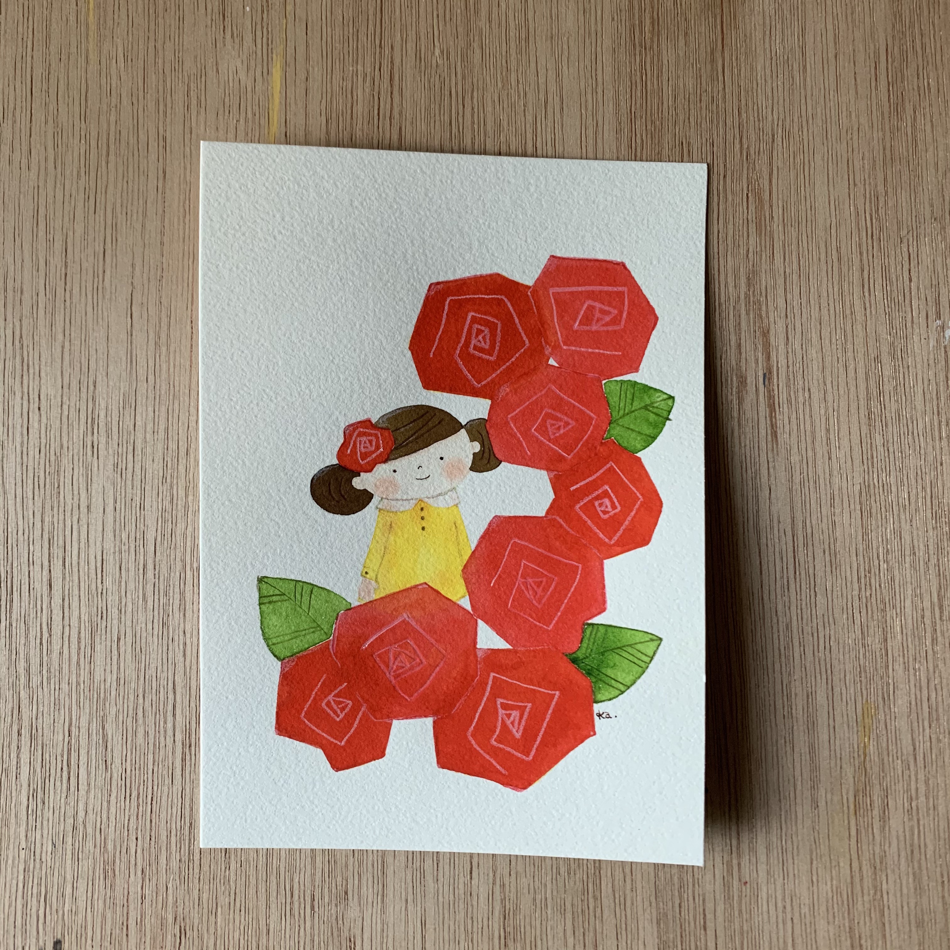 「わたしの薔薇」原画　送料無料